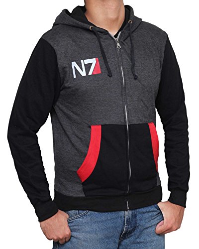 Miracle(tm) n7 mass effect men s hoodies (large)