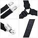 Bed Sheet Fasteners, 8 Pack Adjustable Triangle Heavy Duty Elastic Sheet Band Straps Suspenders Corner Gripper Holder Clip for Fitted Bed Sheets, Mattress Pad Covers, Sofa Cushion - Black and White