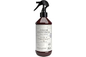 ROSEN APOTHECARY 5-in-1 Dog & Pet Deodorizer Spray, Odor Control & Detangling - Fresh Lavender scent with Oatmeal & Aloe for coat health & shine. Vet-Recommended Grooming Perfume & Hypoallergenic Dog Cologne 8oz 240ml