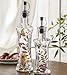 CEDAR HOME Olive Oil Bottle Set Glass Dispenser Vinegar Cruet with Stainless Steel Leak Proof Pourer Spout for Cooking or Salad Dressing, 2 Pack