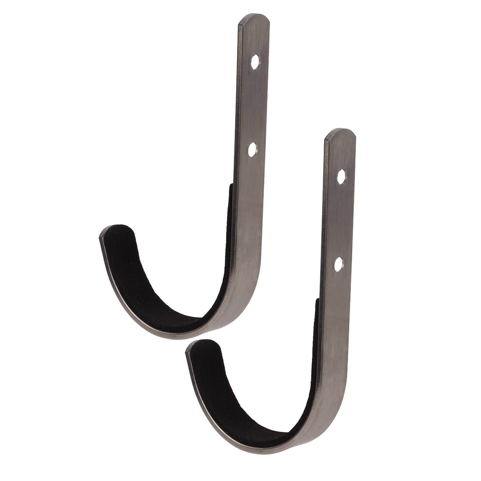 SPYMINNPOO 2PCS Metal Rack and Hooks, Wall Mount J Hook Wall Mounted Hook for Sportinggoods Hunting Equipment