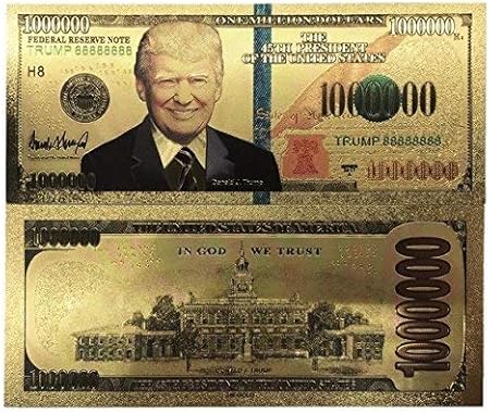 Amazon Blinkee 100万ドル札 米国大統領ドナルド トランプ24kゴールドメッキ フェイク紙幣通貨 装飾用 おもちゃ おもちゃ