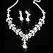 HeroNeo® Hot Prom Wedding Bridal Party Crystal Rhinestone Necklace Earring Jewelry Sets (08#)