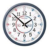 EasyRead Time Teacher Children's Wall Clock with simple 3-Step Teaching System using minutes past & minutes to method, 14