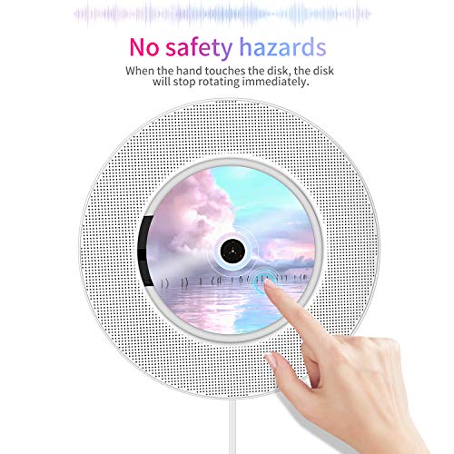 TENSWALL Portable CD Player, Wall Mountable Bluetooth Builtin HiFi