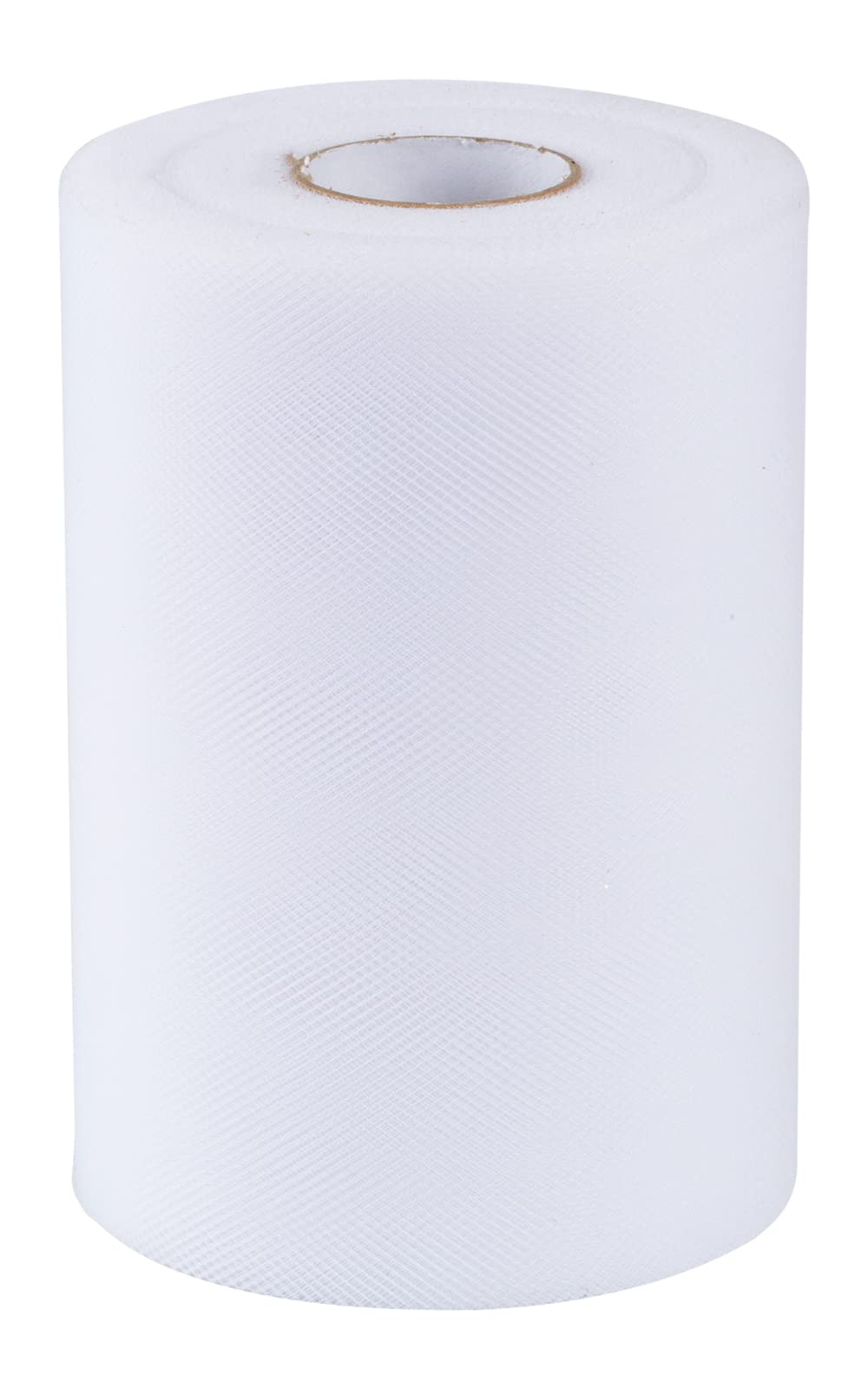 Joycrosso Tulle Fabric Rolls 15cm x 91M (100 Yds) Organza Tulle Polyester Netting Spool for Wedding Decorations Gift Baby Shower Crafts DIY Tutu Skirt-Soft & Drape (White)