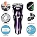 Electric Razor for Men, FLYCO Electric Shavers for Men Wet & Dry with Pop-up Trimmer, Waterproof Mens Razors for Shaving Electric Cordless Rechargeable Rotary Razors Purple