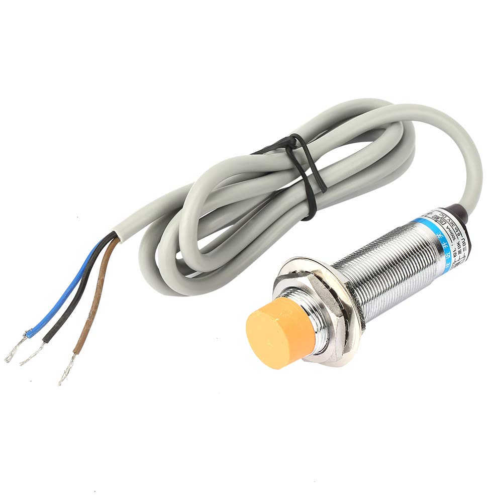 8mm Inductive Proximity Sensor Switch, NPN NC DC Proximity Detection Sensor Switch Nickel Plated Brass LJ18A3-8-Z/AXl25-204y