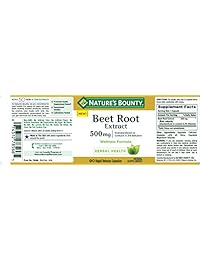 Natures Bounty Extracto de Raíz de remolacha, 500 mg, 90 °Cápsulas