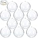 UNIQLED Clear Plastic Fillable Christmas DIY Craft Ball Ornament - Pack of 10 (60mm)