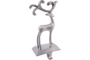 KURT S. ADLER Kurt Adler 10-Inch Silver Reindeer Stocking Holder
