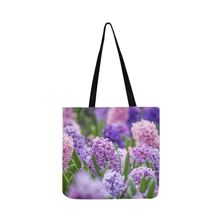 Schöne mehrfarbige Hyazinthen Canvas Tote Handtasche Schultertasche Crossbody Taschen Geldbörsen für Männer und Frauen Einkau