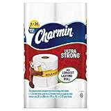 Charmin Ultra Strong Flushable Toilet Paper, Charminâ€™s Longest Lasting Bathroom Tissue - 8 SUPER MEGA FAMILY ROLLS â€“ 352, 2-Ply Sheets, Per Roll - 2,816 Sheets In Total