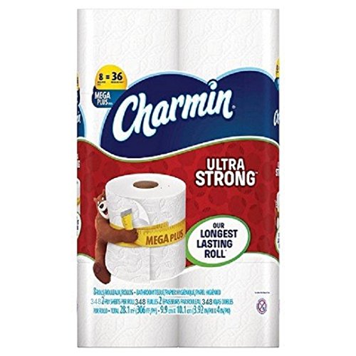Charmin Ultra Strong Flushable Toilet Paper, Charmin’s Longest Lasting Bathroom Tissue - 8 SUPER MEGA FAMILY ROLLS – 352, 2-Ply Sheets, Per Roll - 2,816 Sheets In Total