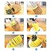 Yesker Silver Stainless Steel Pineapple Corer Peeler Stem Remover Blades for Diced Fruit Rings All in One Pineapple Tool Peeler Slicer
