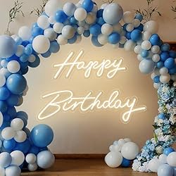 DIVATLA 66"/39" Extra Large Happy Birthday Neon
