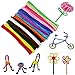 WIWAPLEX 150 Pcs 15 Colors Pipe Cleaners, Assorted Pipe Cleaner, Art Supplies Chenille Stems 6 mm x 12 Inch, Pipe Cleaners Craft Decorations, Children Kids Plush Educational Toy Handmade DIY Craft