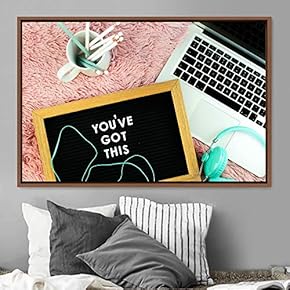 signwin Framed Canvas Wall Art Pressed Quotes 3D...