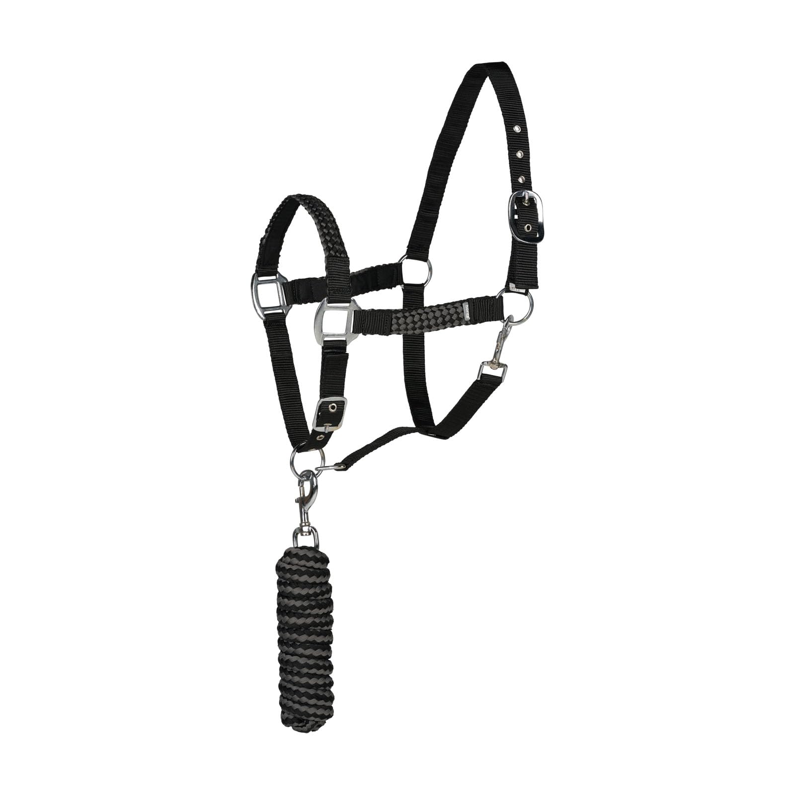 Horze Chicago Halter & Lead Set, Black, P