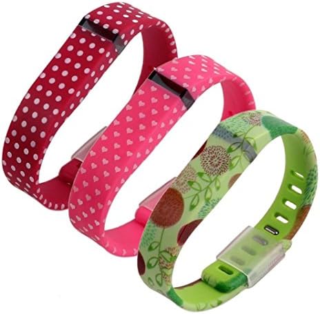 Fitbit Flex Wristband,Bixu Replacement Band for Fitbit Flex with Clasp Large Size and TPE Protective Cap (Red)