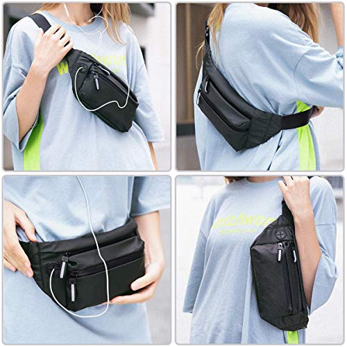LIVACASA Sport Heuptas Waterbestendig Bumbags met Hoofdtelefoon Gat voor Vrouwen Mannen Fanny Pack Lichtgewicht… - Image 7