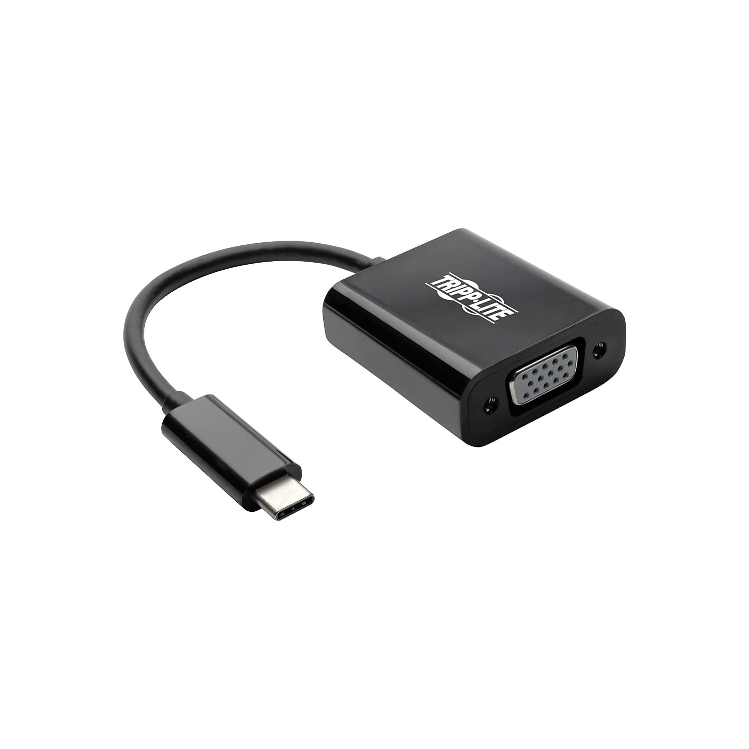 Tripp Lite USB-C to VGA Adapter Converter USB Type C to VGA 1080P (M/F), Black (U444-06N-VB-AM)