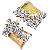 Viyuroyk 925 sterling silver 18K gold plated eternal engagement ring Cubic Zirconia Rings Diamond Rings for Women Jewelry Findings Earring Backs Findings (US Code 7)