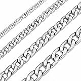 HolyFast 4.5-11mm Wide 16-36IN Figaro Link Chain Necklace Stainless Steel Necklace Men Woman Jewelry