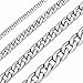 HolyFast 4.5-11mm Wide 16-36IN Figaro Link Chain Necklace Stainless Steel Necklace Men Woman Jewelry