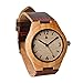 Treehut HUT005 Analog Quartz Wooden Bamboo Leather Strap Watch