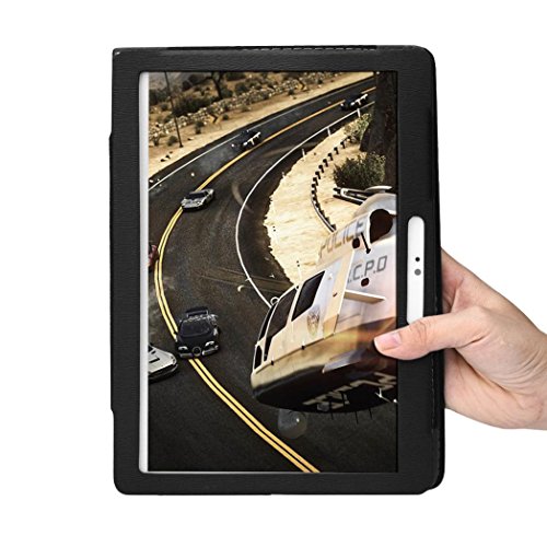 Mchoice Universal Folio Leather Stand Cover Case For 10 10.1 Inch Android Tablet PC (Black)