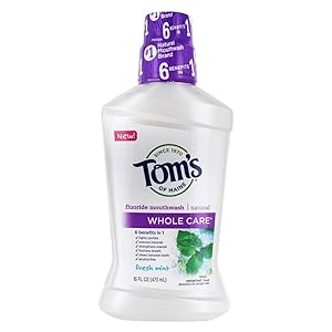 Tom's Of Maine, Mouthwash Fresh Mint Whole Care, 16 Ounce