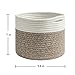 INDRESSME Woven Storage Basket, Small Round Woven Basket with Handle for Sock, Towel, Basket for Baby Nursery, Cotton Rope Basket for Desk Shelf, Small Storage Basket for Keys, Remotes