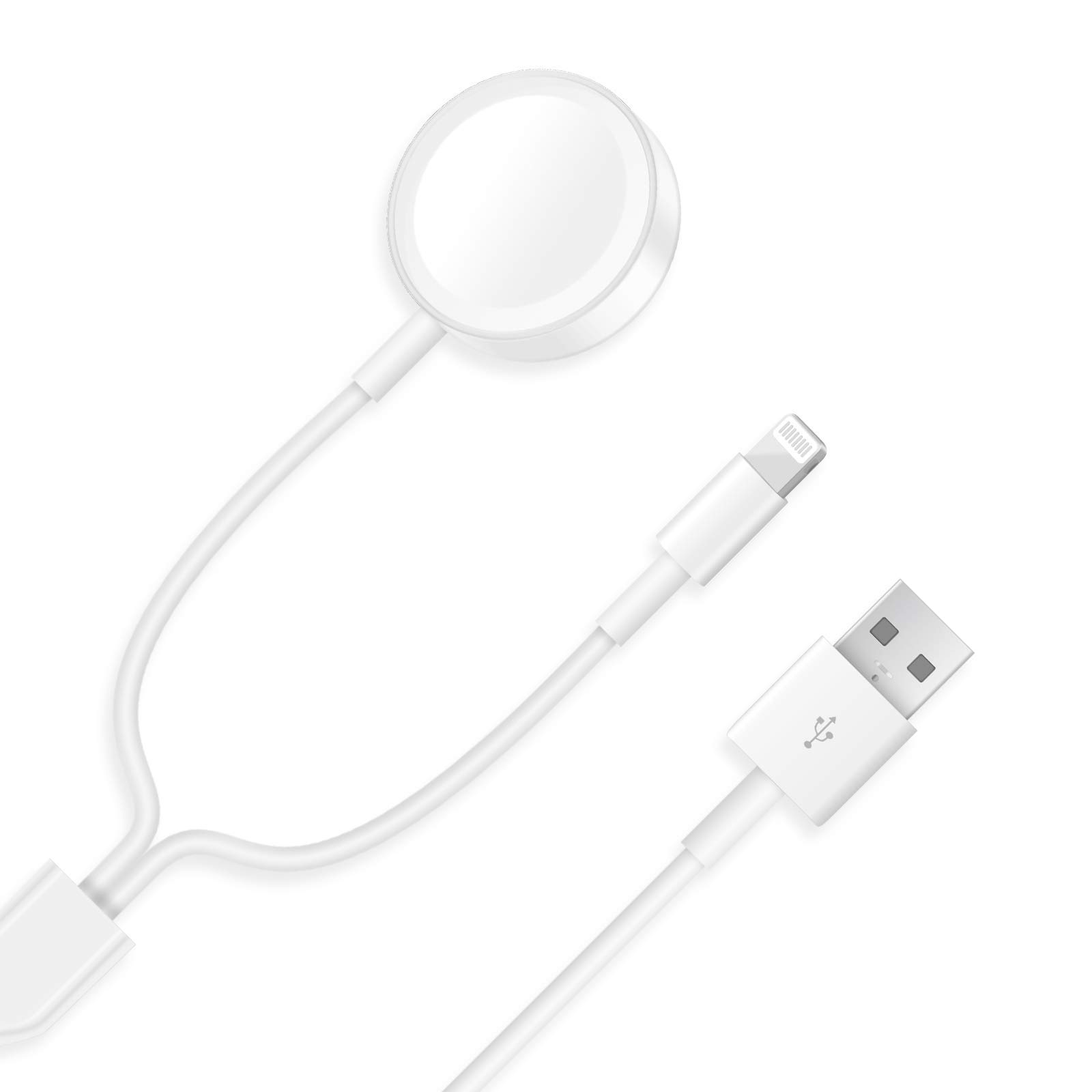 lifeegrn Update Version Smart iWatch Charger Wireless USB 3.2 ft/1m Charging Cable for Apple Watch Series SE/6/5/4/3/2/1 iOS 6.0 & Phone 12/11/Pro/Max/XR/XS/XS Max/X&Pad Series