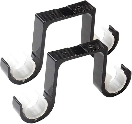 Yuena Care 4 Pack Curtain Closet Rod Brackets Drapery Rail Pole