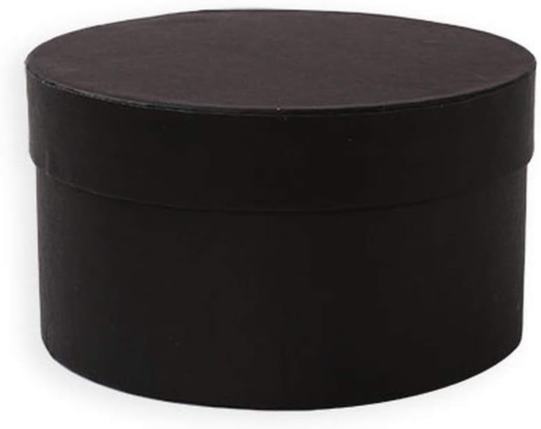 Mini Round Cardboard Paper Flower Boxes Rose Box Valentine's Day Florist Gift Party Favor Packaging Box Wedding Party Decoration,Black