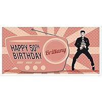 Elvis Birthday Banner Personalized Party Decoration