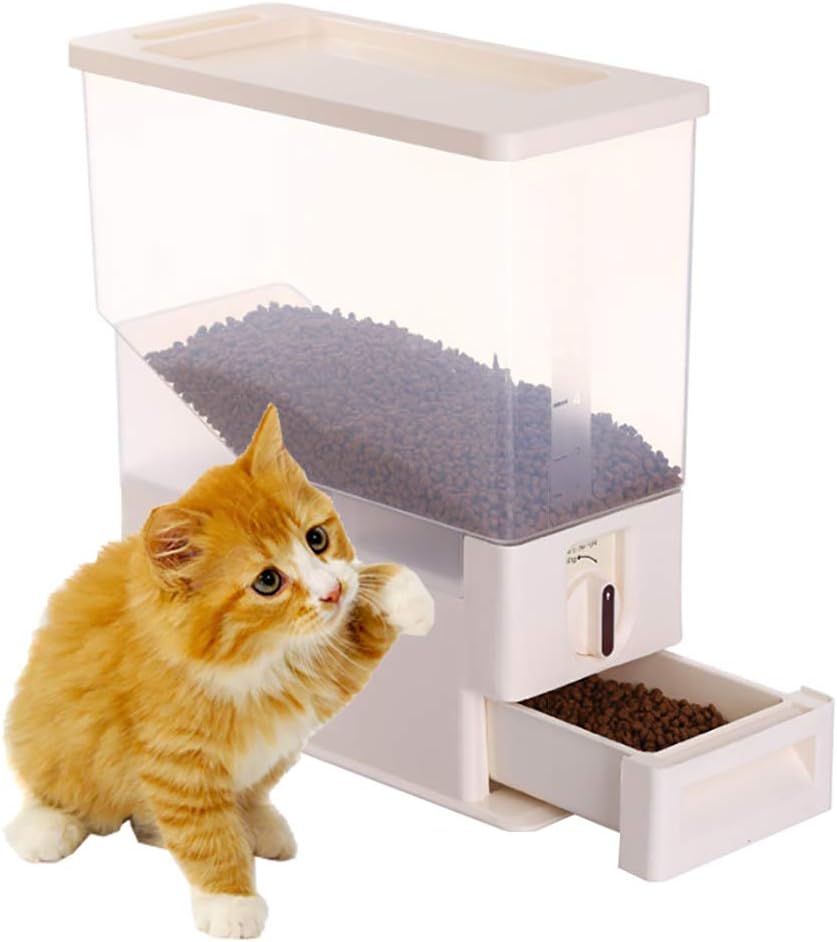 Pet Food Feeder Container Canister Dispenser Measured Cats Food 135g