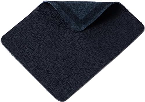 Jima Genuine Full Grain Cowhide Pebble Leather Mouse Pad, Soft, Smooth Movement (black)
