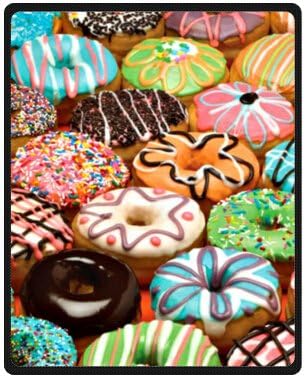 Top design Food Funny Creative Hipster Sweet Treats Donut Printed Blanket Sumptuously Plush Lap Warmer Winter Blankets Throw Bedspread 40" x 50" (small)