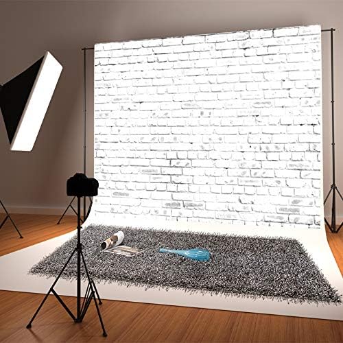 Aisnyho White Brick Wall Backdrop Vintage Retro Backdrops Background ...