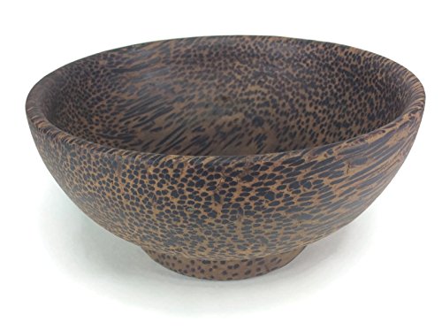 Rice Bowl Soup Bowl 5 Inches Black Wood Handmade Wooden Utensil Palm Wood Soup Rice Serving Bowl Restaurant Round Wooden Handcraft Serving