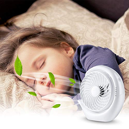 【2019 Upgrade】USB Fan, Rechargeable Personal Mini USB Cooling Fan for Outdoor Travel Home