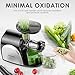 Juicer Masticating Juicer, Aicook Juice Extractor, Cold Press Juicer Machine, Higher Juicer Yield and Drier Pulp, with Quiet Motor and Reverse Function, Easy to Clean with Brush