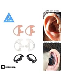 Lsgoodcare audífono de reemplazo, de silicona, lado izquierdo y derecho, para audífono de radio de dos vías, audífono acústico, para walkie talkie