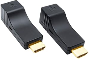 DDMALL 196ft Mini HDMI Extender Over Single CAT5e/CAT6 Cable, Plug and Play, USB-Powered, Lossless Transmission at Full HD 10