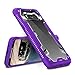 Zizo Proton 2.0 Series Compatible with Samsung Galaxy S8 Case Military Grade Drop Tested with Tempered Glass Screen Protector Purple Clear