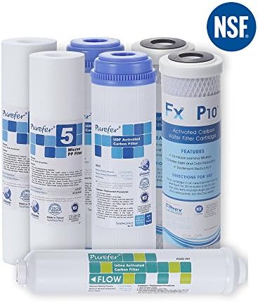 1-Year Drinking RO Reverse Osmosis Water Filters Cartridge Replacement Set for 5 Stage Water Filtration System All NSF certified