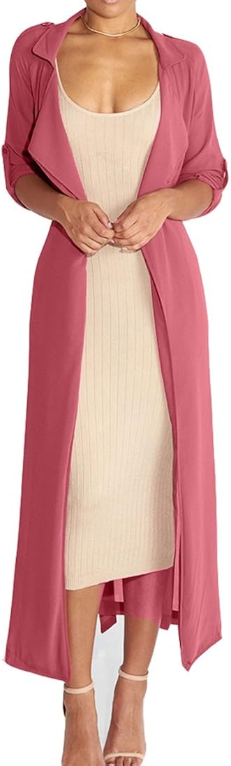 long sheer chiffon duster