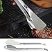 LHOTSE Steel Tongs Kitchen BBQ 2-in-1 with Multi Utensil Outdoor Cooking Portable Detachable Stainless Spatula Spoon Salad Serversthumb 2